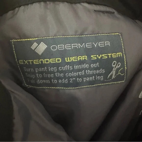 OBERMEYER BRISK BOYS SKI PANTS Teen size L (14-16) Snow black gray like new - Picture 6 of 8